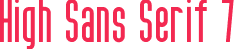 High Sans Serif 7